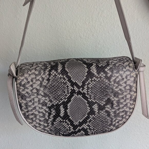 Banana Republic Snake Embossed Leather Crossbody Bag NWOT - Picture 1 of 8
